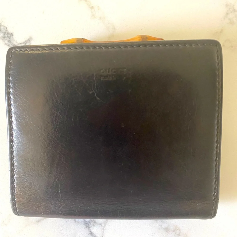 Vintage GUCCI bamboo wallet - Picture 2 of 9